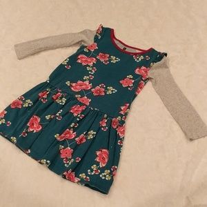 Tea Collection girls floral long sleeve dress sz 5